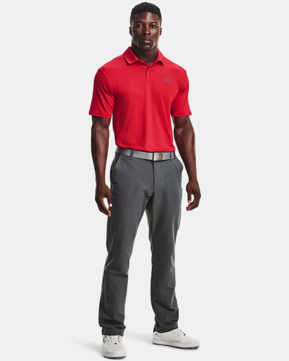 Men's UA Performance Polo Textured, Red, pdpMainDesktop image number 2